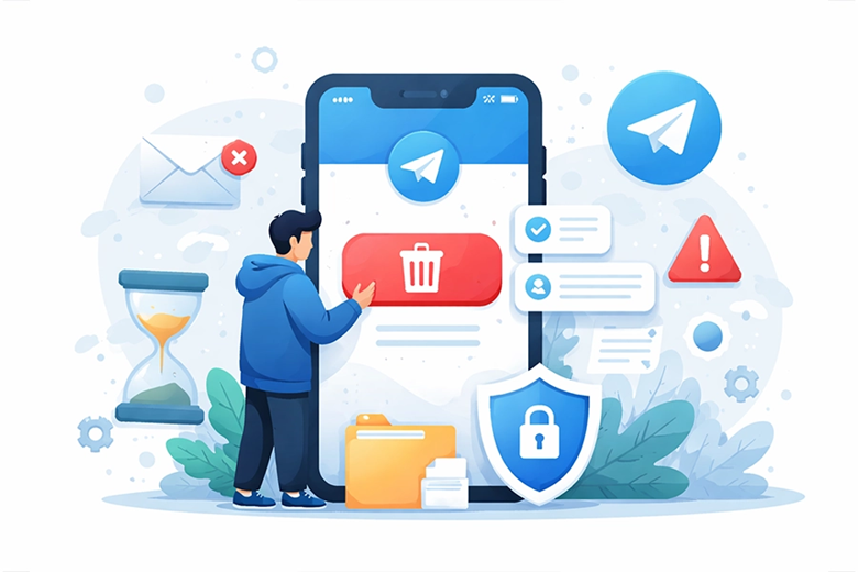 دیلیت اکانت تلگرام فوری (از طریق لینک، شماره تلفن، اس ام اس، بدون کد و ایمیل)